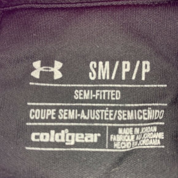 Girl's Under Armour Semi-Fitted Coldgear Sweatshirt Hoodie Black Purple UA Small - Picture 6 of 10